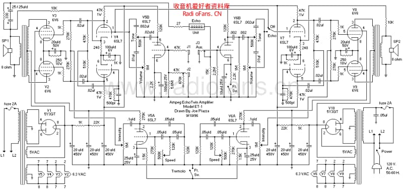 Ampeg_et1_echotwin 电路图 维修原理图.pdf_第1页