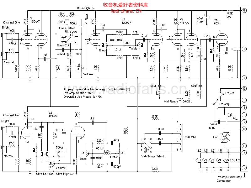 Ampeg_svtpreamp 电路图 维修原理图.pdf_第1页