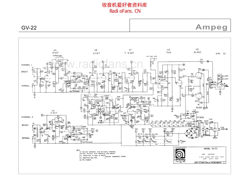 Ampeg_gv22 电路图 维修原理图.pdf_第1页