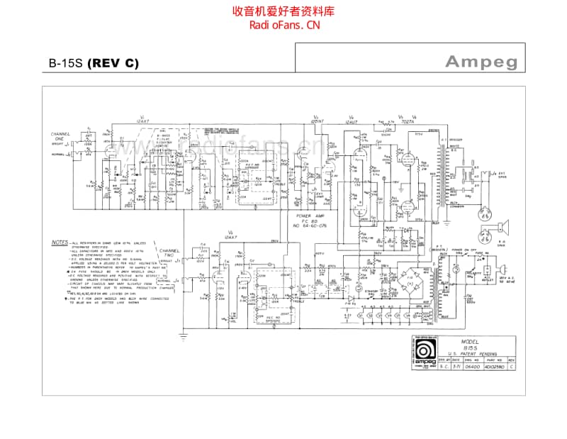 Ampeg_b15s_revc 电路图 维修原理图.pdf_第1页