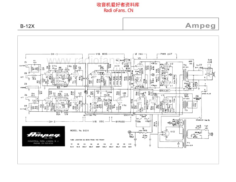 Ampeg_b12x 电路图 维修原理图.pdf_第1页