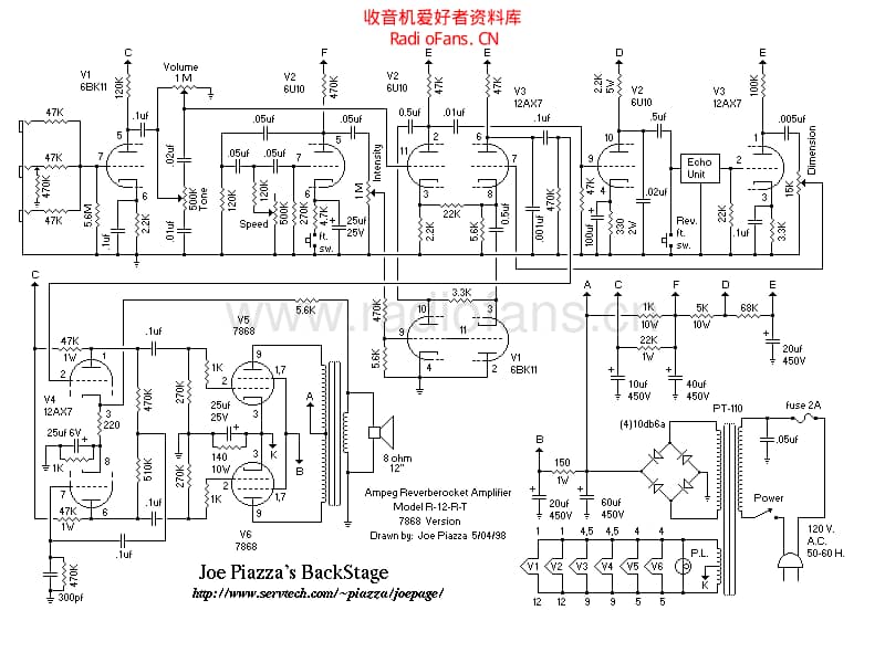 Ampeg_reverb_rocket_12rt 电路图 维修原理图.pdf_第1页