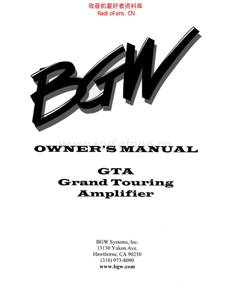 Bgw_gta_amplifier 电路图 维修原理图.pdf_第1页