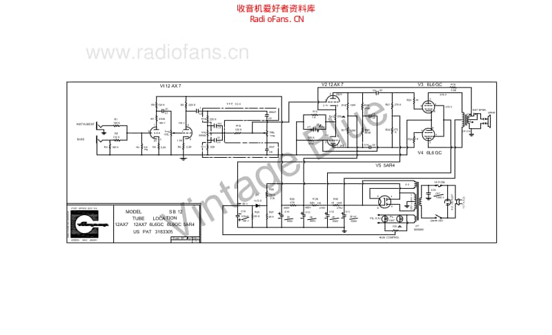 Ampeg_sb12_schematic_6l6_ver 电路图 维修原理图.pdf_第1页