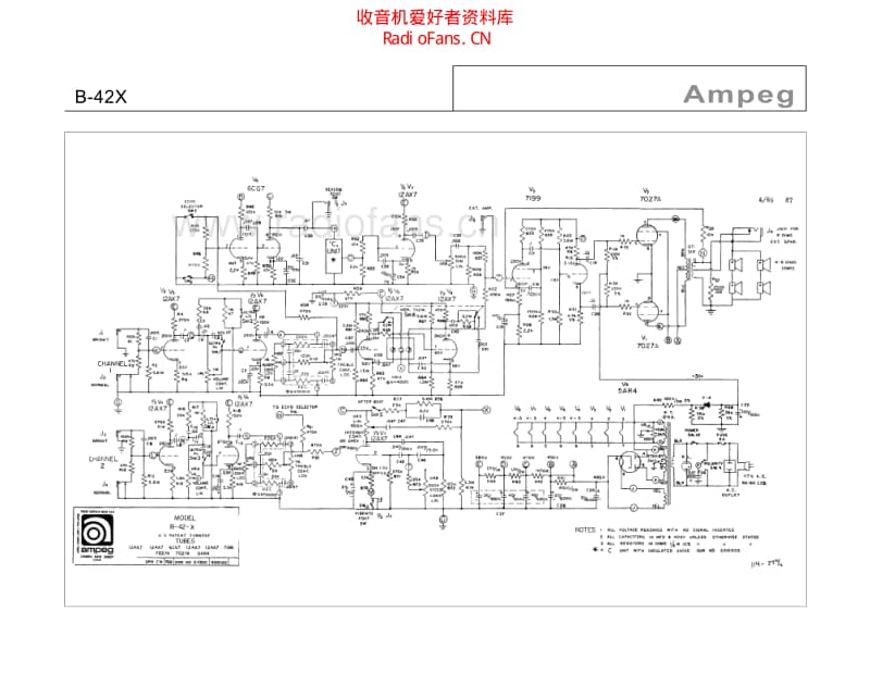 Ampeg_b42x 电路图 维修原理图.pdf_第1页