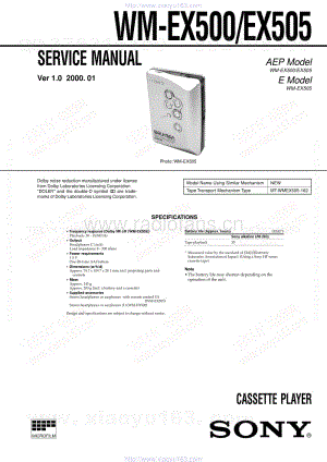索尼SONY WM-EX500电路图.pdf