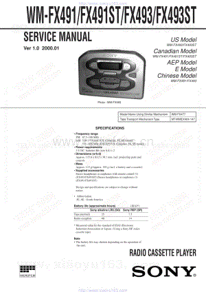 索尼SONY WM-FX491ST电路图.pdf