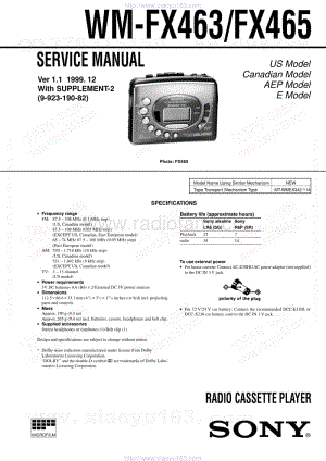 索尼SONY WM-FX463电路图.pdf