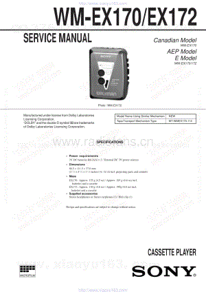 索尼SONY WM-EX170电路图.pdf