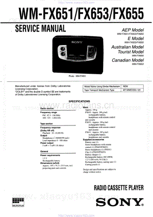 索尼SONY WM-FX651电路图.pdf
