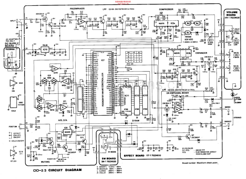 Boss_dd2_digital_delay 电路图 维修原理图.pdf_第1页