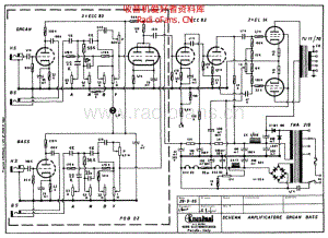 Davoli_organ_bass_tube_el34_amplifier 电路图 维修原理图.pdf
