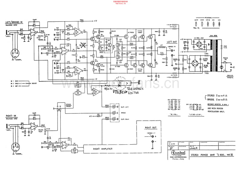 Davoli_c600_mkiii_amplifier 电路图 维修原理图.pdf_第1页