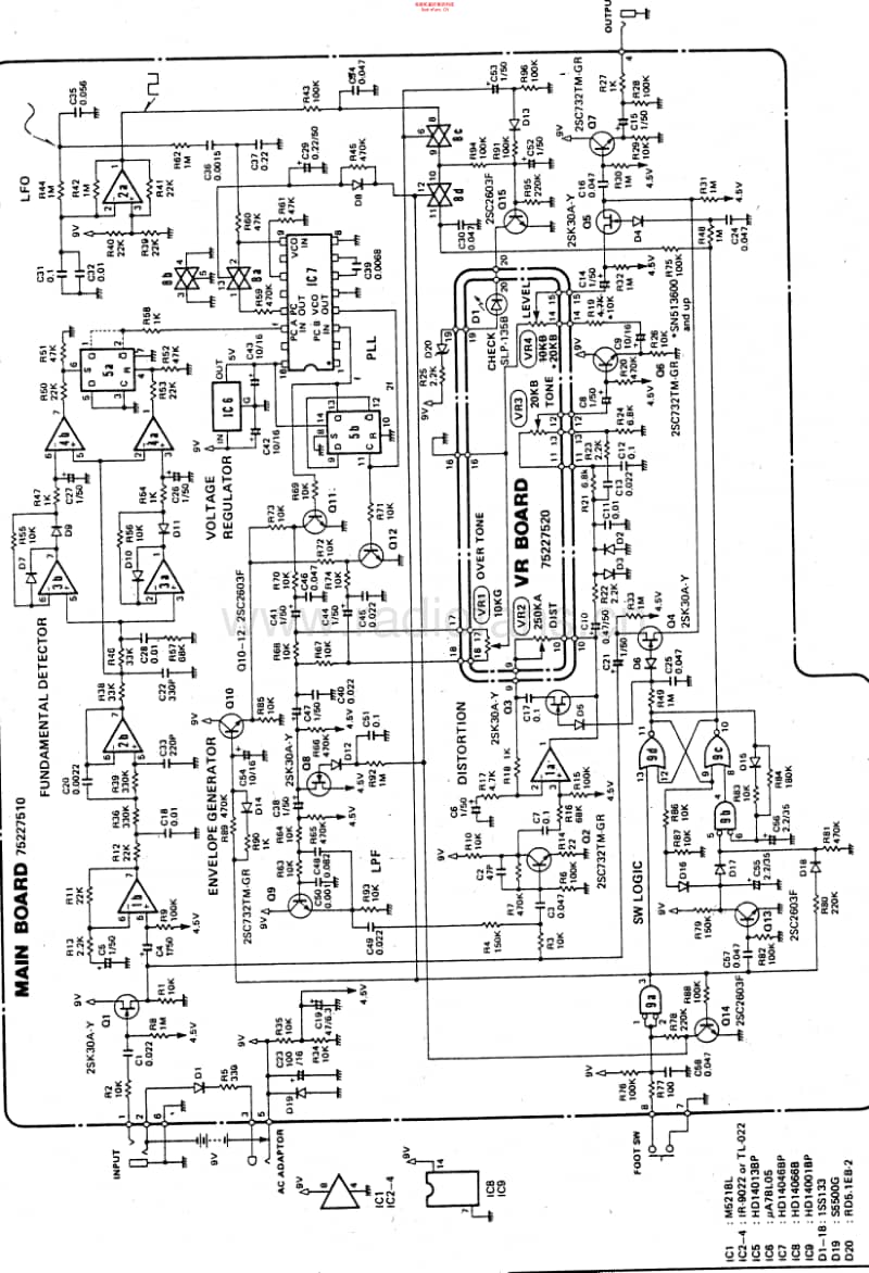 Boss_df2_distortion_feedbacker 电路图 维修原理图.pdf_第1页