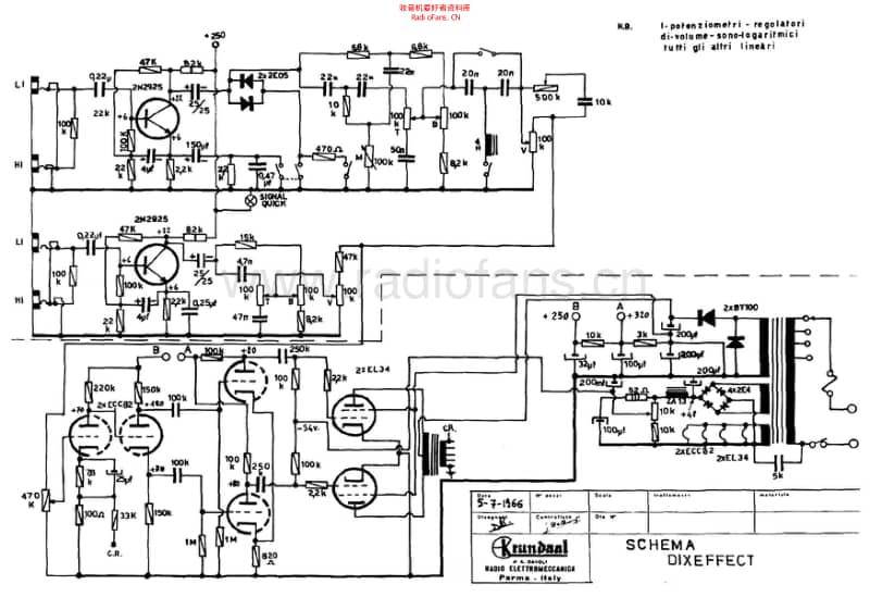 Davoli_dixeffect_amplifier 电路图 维修原理图.pdf_第1页