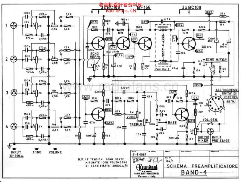 Davoli_band_4_preamplifier 电路图 维修原理图.pdf_第1页