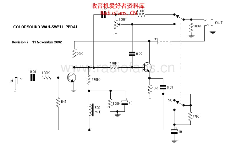 Colorsound_wahswell 电路图 维修原理图.pdf_第1页