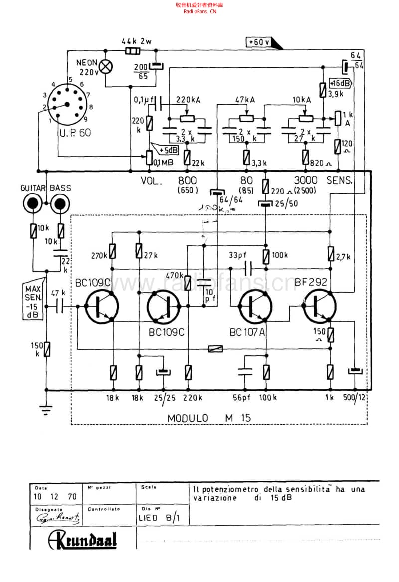 Davoli_lied_bass_100_preamplifier_m15_module 电路图 维修原理图.pdf_第1页