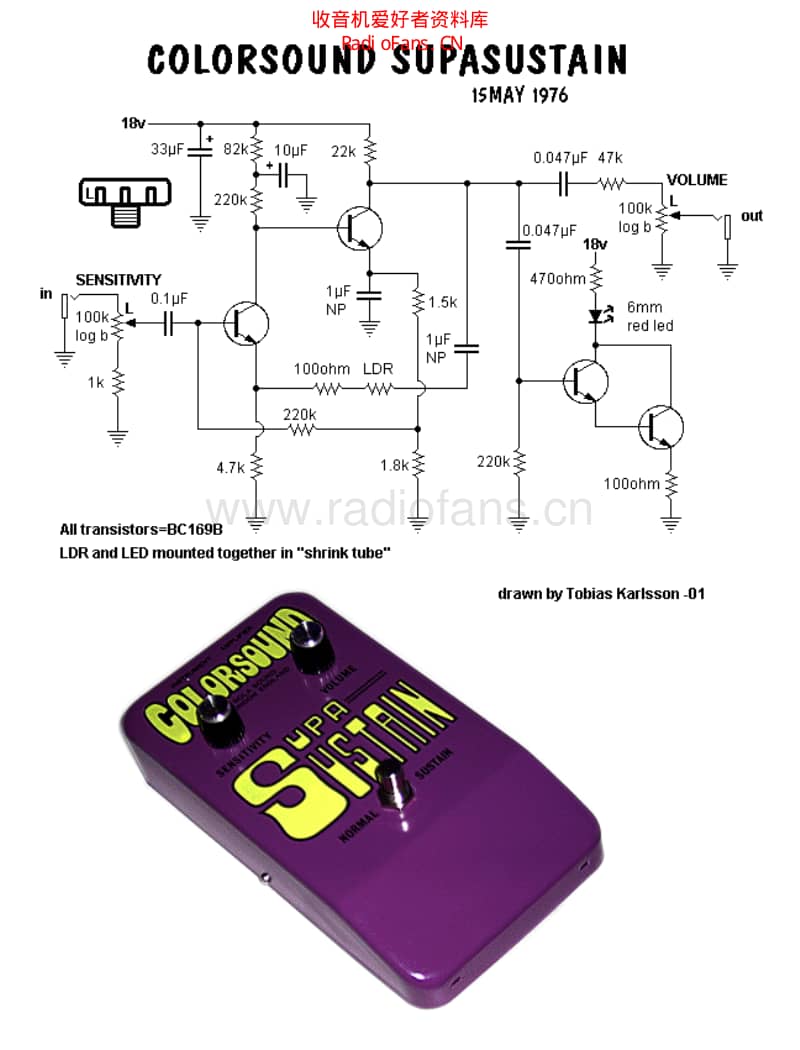 Colorsound_supasustain 电路图 维修原理图.pdf_第1页