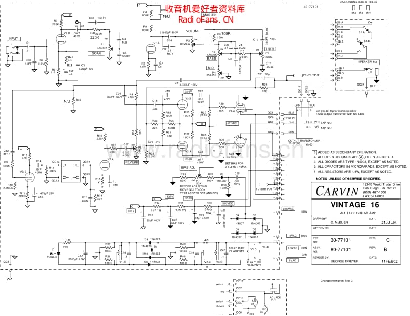 Carvin_vintage16 电路图 维修原理图.pdf_第1页