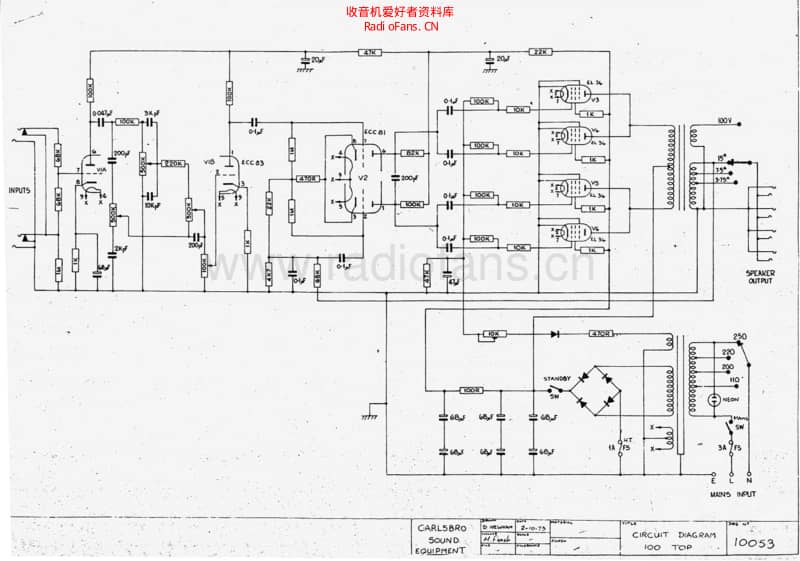 Carlsbro_100_top 电路图 维修原理图.pdf_第1页