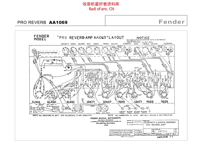 Fender_pro_reverb_aa1069 电路图 维修原理图.pdf_第1页