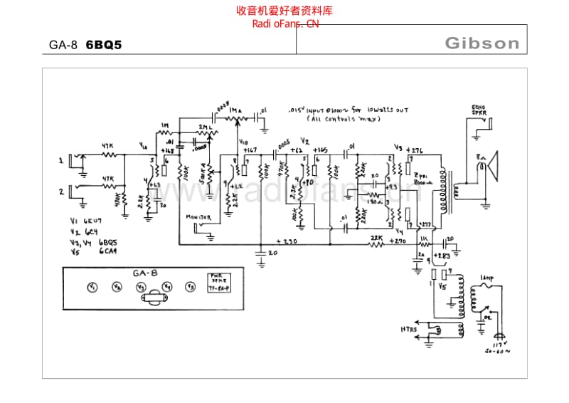 Gibson_ga_8_6bq5 电路图 维修原理图.pdf_第1页
