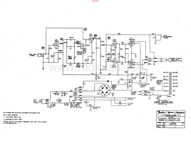 Fender_bassman20 电路图 维修原理图.pdf_第1页