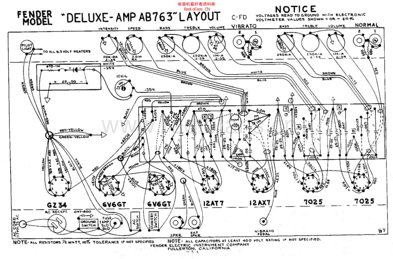 Fender_deluxe_ab763_schem 电路图 维修原理图.pdf_第2页