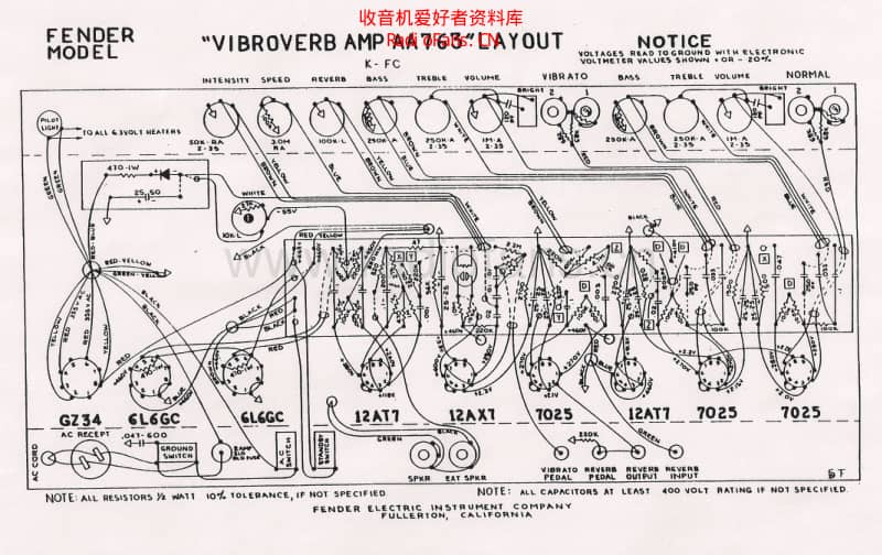 Fender_vibroverb_aa763_layout 电路图 维修原理图.pdf_第1页