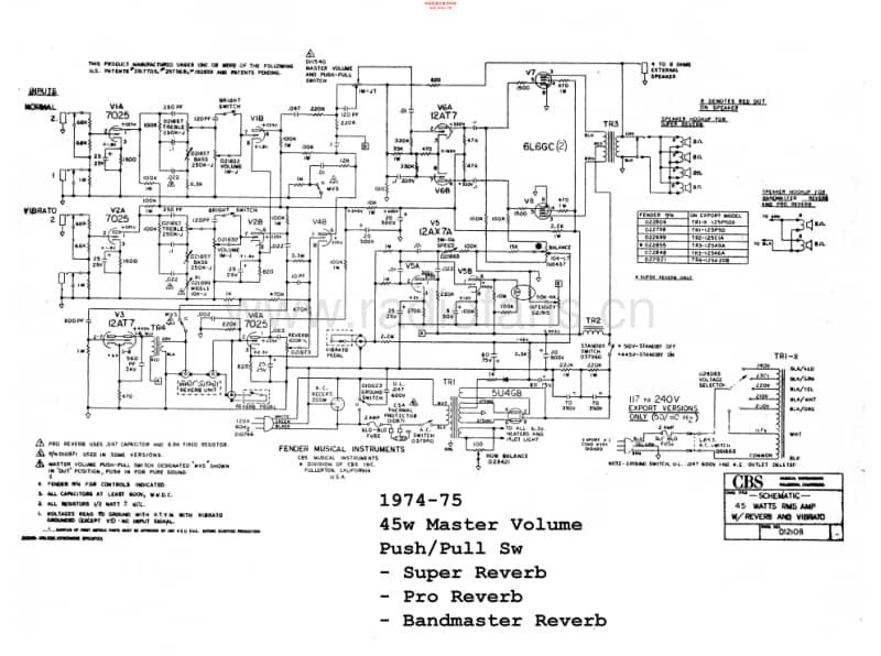 Fender_cbs_45w_mstrvol_pullsw_super_pro_bmstr_rev_2_ 电路图 维修原理图.pdf_第1页