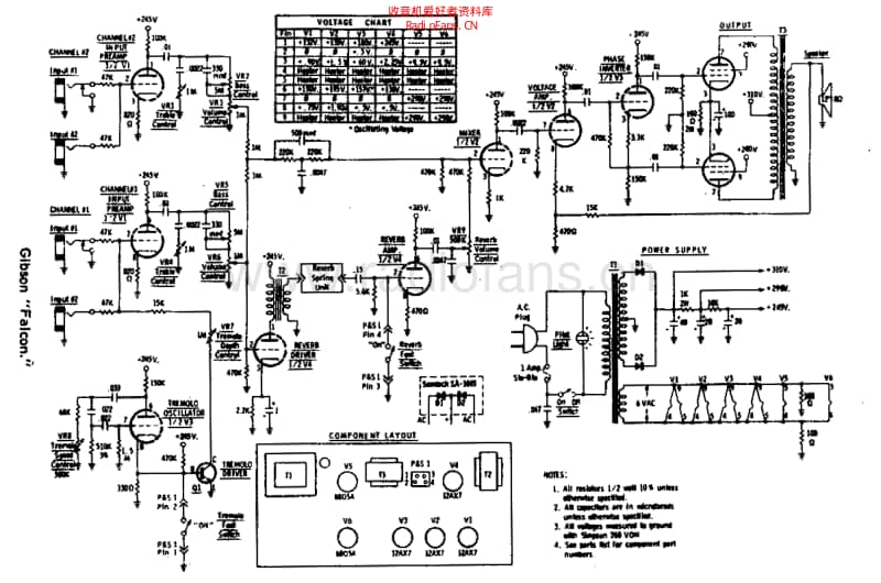 Gibson_falcon_2 电路图 维修原理图.pdf_第1页