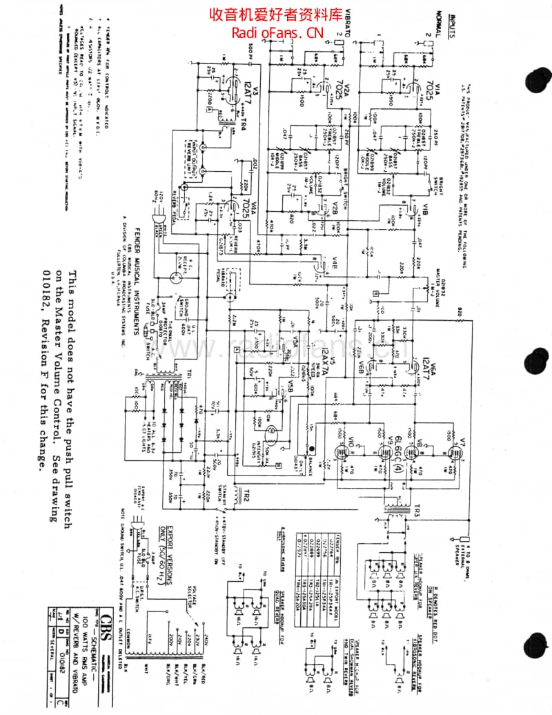 Fender_twinreverb_sf_100_mv_noboost 电路图 维修原理图.pdf_第1页