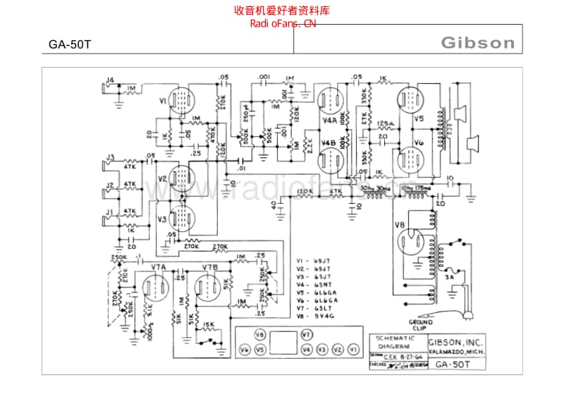 Gibson_ga_50t 电路图 维修原理图.pdf_第1页