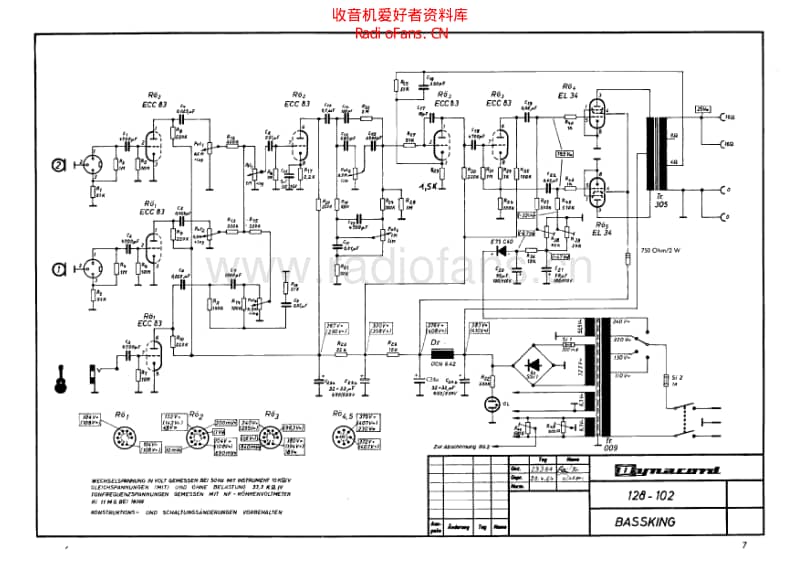 Dynacord_bassking 电路图 维修原理图.pdf_第1页