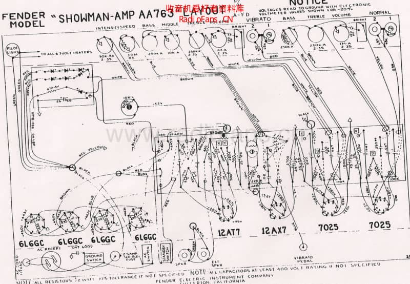 Fender_showman_aa763_layout 电路图 维修原理图.pdf_第1页