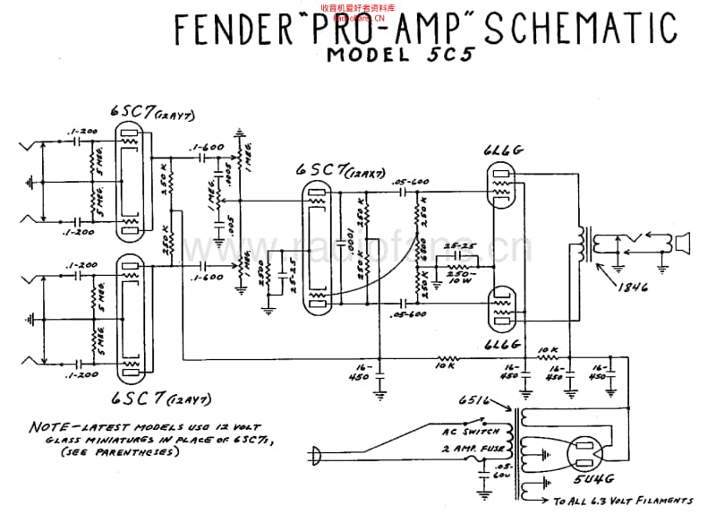 Fender_pro_5c5_schem 电路图 维修原理图.pdf_第1页