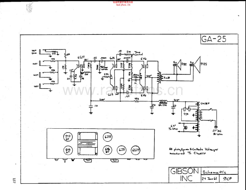 Gibson_ga25 电路图 维修原理图.pdf_第1页