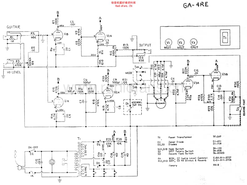 Gibson_ga4re 电路图 维修原理图.pdf_第1页