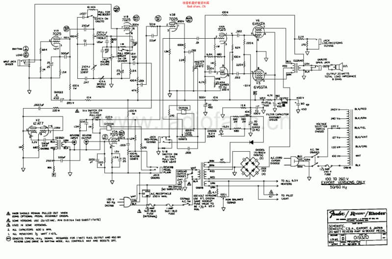 Fender_princeton_rev_ii_boost 电路图 维修原理图.pdf_第1页