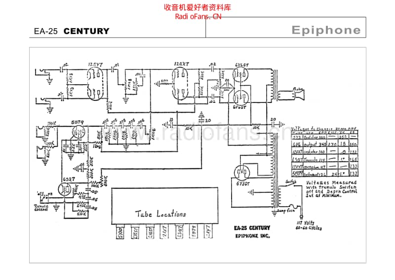 Epiphone_ea_25_century 电路图 维修原理图.pdf_第1页