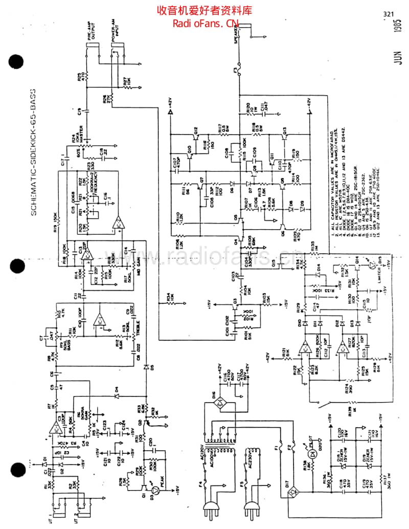 Fender_SideKick_65 Bass 电路图 维修原理图.pdf_第1页