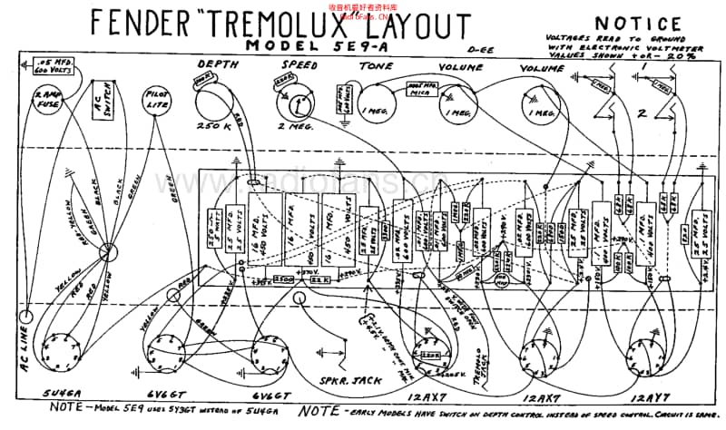 Fender_tremolux_5e9a_schem 电路图 维修原理图.pdf_第2页