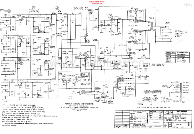 Fender_pa100 电路图 维修原理图.pdf_第1页