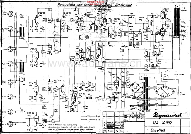 Dynacord_excellent 电路图 维修原理图.pdf_第1页