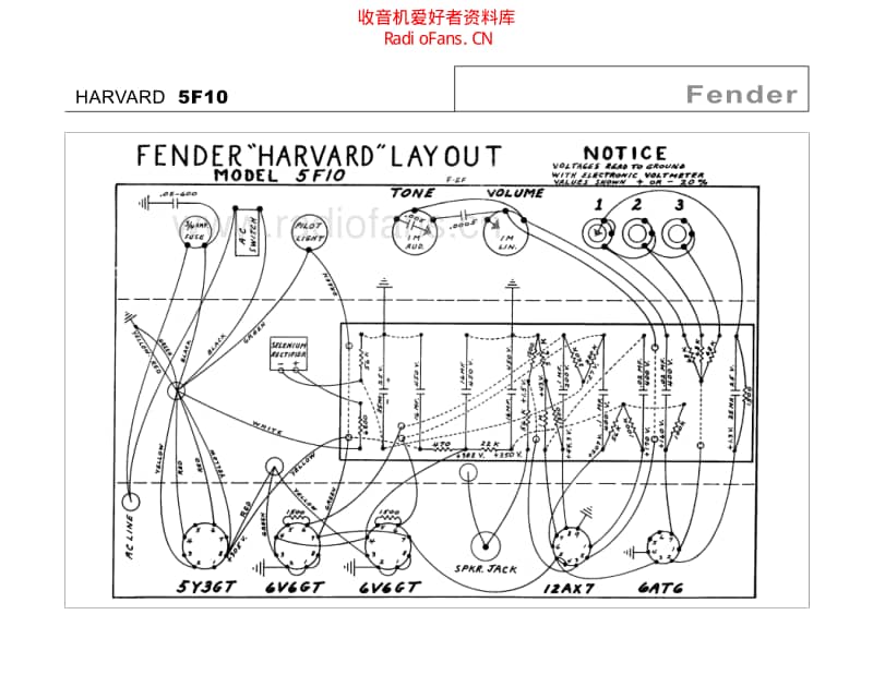 Fender_harvard_5f10 电路图 维修原理图.pdf_第1页