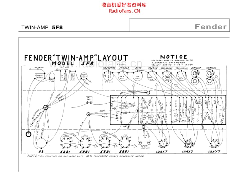 Fender_twin_5f8 电路图 维修原理图.pdf_第1页