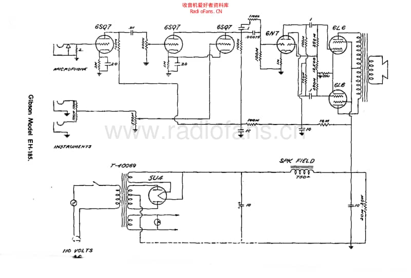 Gibson_eh185 电路图 维修原理图.pdf_第1页