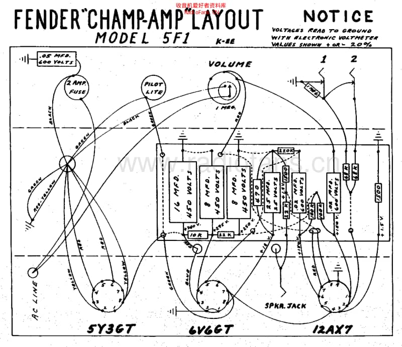 Fender_champ_5f1_schem 电路图 维修原理图.pdf_第2页