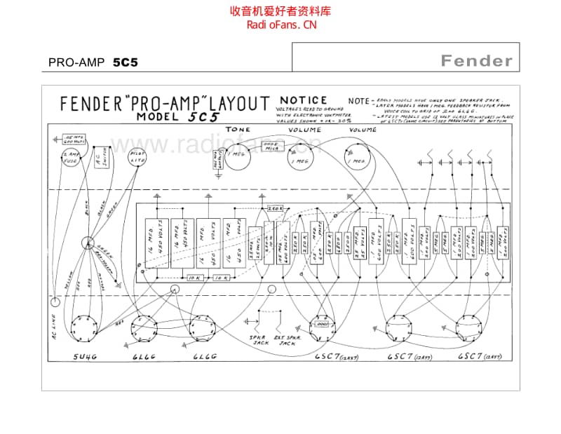 Fender_pro_5c5 电路图 维修原理图.pdf_第1页